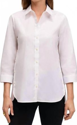 Foxcroft Juliet 3/4 Length Top In White