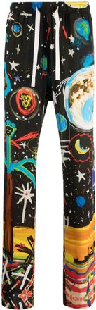 Palm Angels Starry Night drawstring trousers - men - Viscose/Viscose - 48 - Black