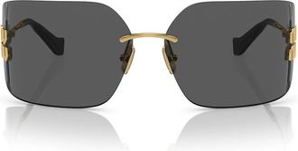 Miu Miu Sunglasses Mu54 Ys 5 Ak5 S0 Gold/Dark Gray Women