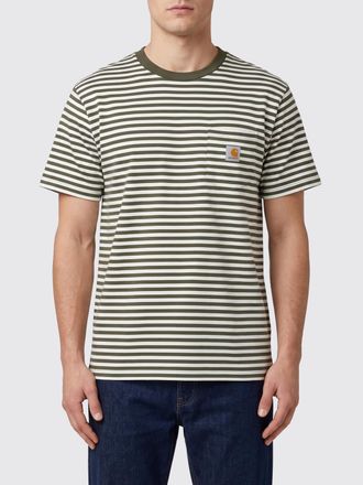 Carhartt Work in Progress T-shirt in cotone a righe con logo Carhartt Wip