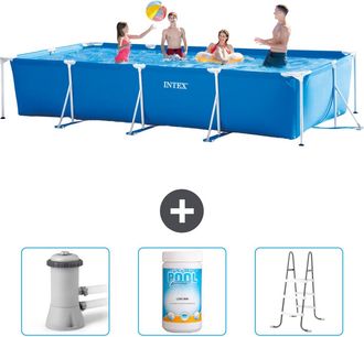 Intex Piscina Con Estructura Rectangular - 450x220x84 Cm - 6-piezas Scb84