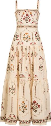 Agua Bendita Lina Printed Linen Maxi Dress - Multicoloured - M (UK10)