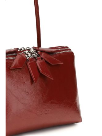 The Attico LAltra di Milano Calfskin Leather Shoulder Bag - Red
