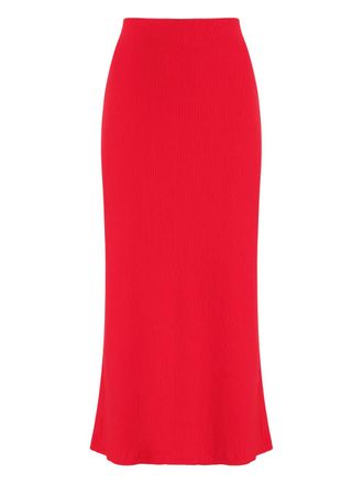 Gloria Coelho x Isabella Fiorentino split midi skirt - Red