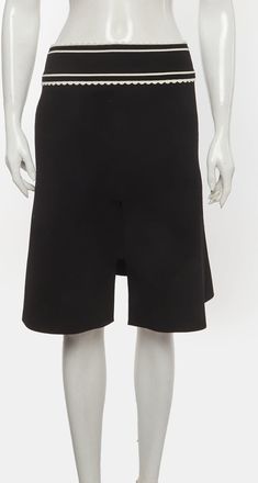 Sandro Black Stretch Knit Flared Mini Skirt
