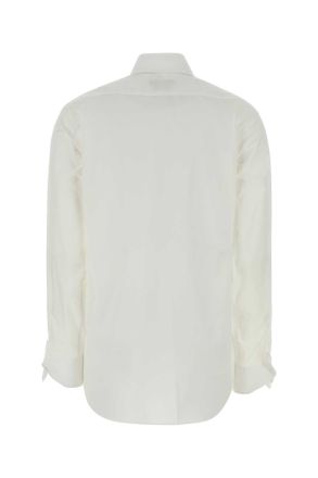 Moschino Womens White Stretch Poplin Shirt Fantasiabianco Exterior: Cotton Elastane Camicie