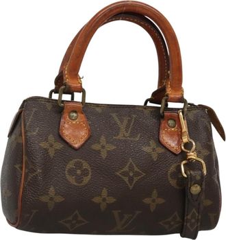 Louis Vuitton Speedy Mini Hl Handbag Monogram Canvas Brown Canvas Handbag (Pre-Owned)