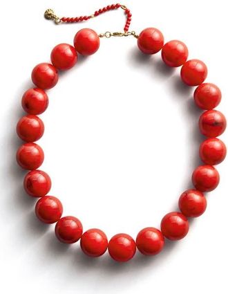 BaubleBar Jane Beaded Necklace in Red at Nordstrom