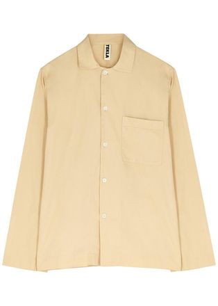 Tekla Unisex Poplin Pyjama Shirt - Beige - Xxs