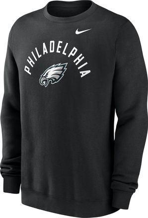 Nike Philadelphia Eagles Club Nike Mens NFL Pullover Crew in Black | NKPV00A86-ANW