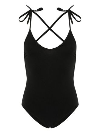 Isabel Marant Costume intero Swan con spalline incrociate - Nero