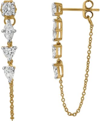 LuvMyJewelry Elenya 14K Gold Lab Grown Diamond Drop Earrings - 1.25 Ct in 14K Yellow Gold at Nordstrom