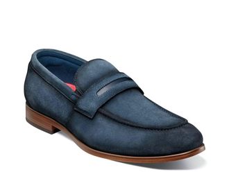 Stacy Adams Mens Burke Suede Loafer In Navy