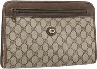 Gucci Pre-owned Clutches, female, Beige, Size: ONE SIZE Pre-owned Plastic Clutch