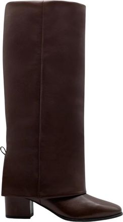 Gia Borghini Georgina Boot - Dames - Laarzen met Hak - Bruin - 37 EU - Leer - Schoenen