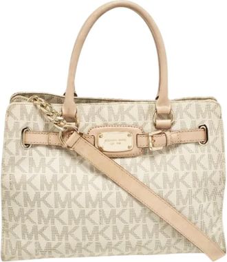 Michael Kors Pre-owned Leather totes - Dames - Vintage Shopper - Beige - ONE Size - Vintage