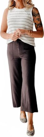 Kut from the Kloth Topaz Relaxed Wide Leg Pants In Charcoal