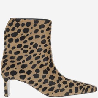 Khaite Leopard Print Ankle Boots