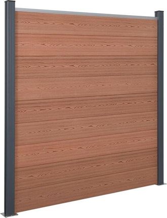 vidaXL Juego De Paneles De Valla Wpc Marr&oacute;n 180x186 Cm Vidaxl