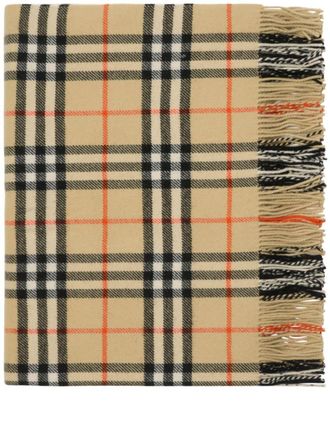 Burberry Vintage Check blanket - unisex - Wool/Cashmere - OS - Neutrals
