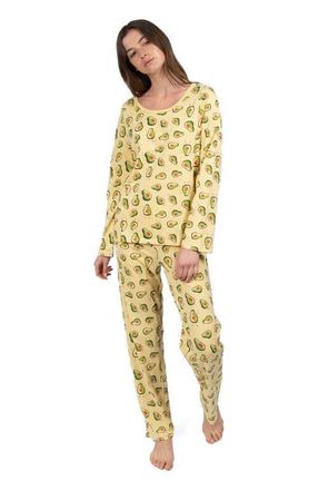 Leveret Womens Loose Fit Cotton Matching Family Pajamas, Animal & Nature Prints in Avocado at Nordstrom, Size X-Small