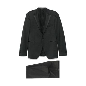 Tagliatore Single Breasted Suits, male, Black, L, Single Breasted Suit