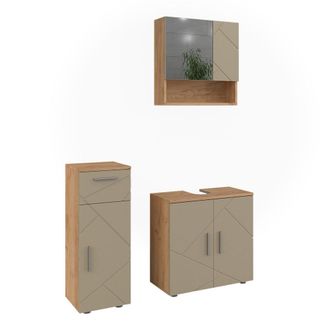 Vicco Conjunto De Muebles De Ba&ntilde;o De 3 Piezas Irma, Beige, 3 Piezas, Vicco