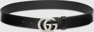 Gucci Belt With Double G Buckle, Black, Leather