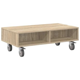 vidaXL Mesa Lateral Con Ruedas Roble Sonoma 90 X 50 X 30 Cm Vidaxl