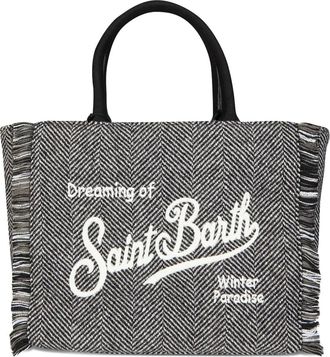 MC2 Saint Barth Borsa tote Colette con frange - Grigio