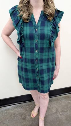 Entro Enright Dress In Green