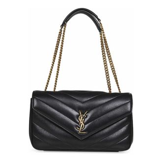 Saint Laurent Foldover Shoulder Bag - female - Saint Laurent - Shoulder Bags - Black - ONE SIZE - Bags