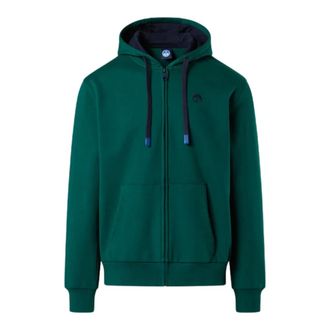 North Sails Zip-throughs, male, Green, Size: 3XL Full Zip Hoodie