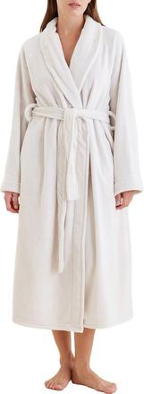 Papinelle Sleepwear Long Plush Robe in Ecru at Nordstrom, Size X-Small