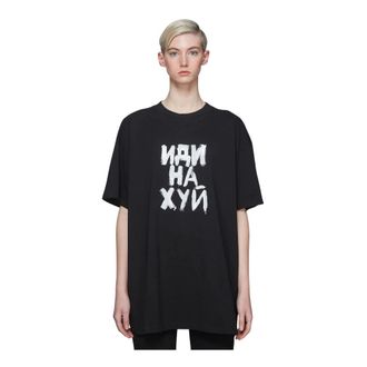 VETEMENTS Dames, Tops, Zwart, Maat: XS Katoen