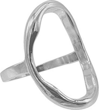 Adornia Open Hammered Oval Ring in Silver at Nordstrom Rack, Size 7