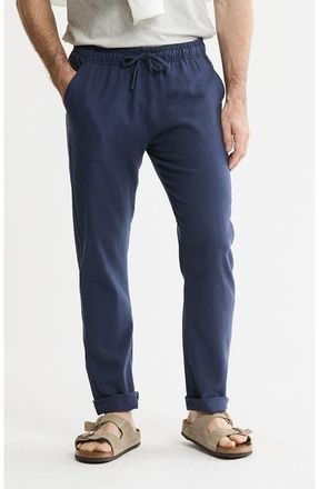 J.A.C.H.S. Linen Blend Drawstring Pants in Indigo at Nordstrom, Size Xx-Large