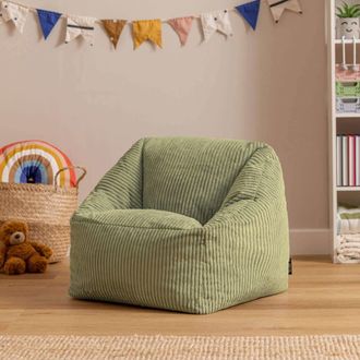 Icon Brand Puf sill&oacute;n infantil de pana verde salvia