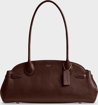 Coach Empire Glazed Leather East-West Carryall Shoulder Bag