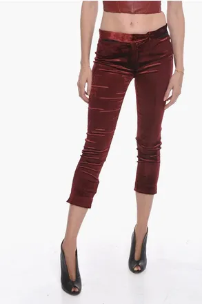 Ann Demeulemeester Hidden Closure Velour Chinos Pants size 40