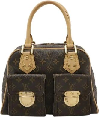 Louis Vuitton Pre-owned Handbags, female, Brown, Size: ONE SIZE Pre-owned Monogram Manhattan PM Handbag