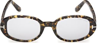 Tom Ford Tortoiseshell Ft1364 Oversized Sunglasses
