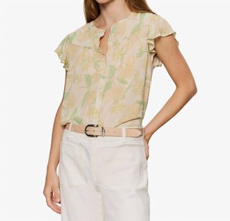 Sanctuary Free Spirited Ruffle Top In Green