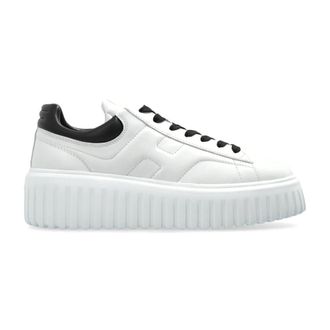 Hogan H-Stripes Platform Sneakers - Dames - Sneakers - Wit - 37 EU - Leer - Schoenen