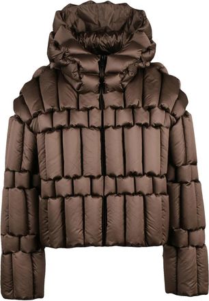 RAXXY Cropped Quilted Raxxy Down Jacket with Boxy Silhouette