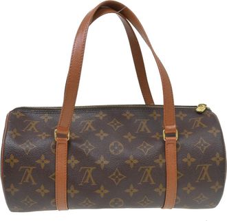 Louis Vuitton Papillon Monogram Canvas Brown Canvas Handbag (Pre-Owned)