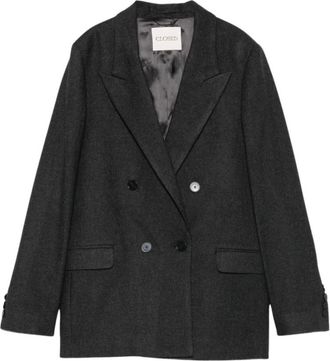 Closed Chaqueta Cruzada con Solapa de Pico - Jackets - Mujer - Negro - XS
