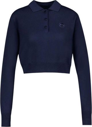 Marine Serre Polo a maniche lunghe - - Tops - Donna - Blu - S