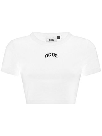 GCDS T-shirt met geborduurd logo - Wit