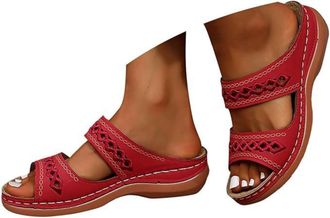 Generic Summer Orthopedic Wedge Platform Sandals Anti Slip Open Toe Sandal Open Toe Walking Sandals with Arch Support Comfortable Breathable Beach Slippers